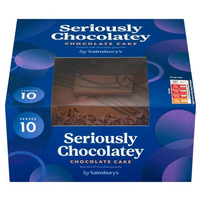 Sainsbury's Small Chocolate Birthday Celebration Cake 550g (Serves 10) - gallery image 1