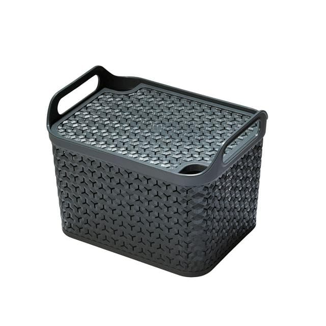 Strata 14L Urban Basket With Lid - Slate - gallery image 1