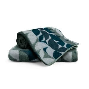 Habitat Blue Geo Towel - Face Cloth
