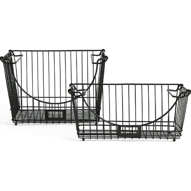 Habitat Pack of 2 Storage Baskets with Label Slot - gallery image 1
