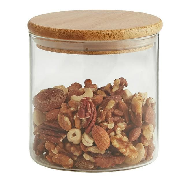 Habitat round glass jar with bamboo lid 660ml - gallery image 3