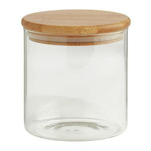 Habitat round glass jar with bamboo lid 660ml