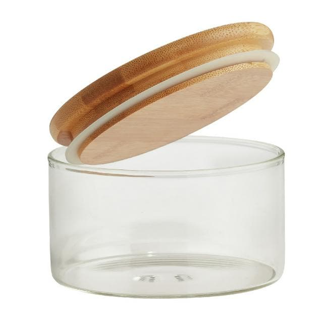 Habitat round glass jar with bamboo lid 280ml - gallery image 2
