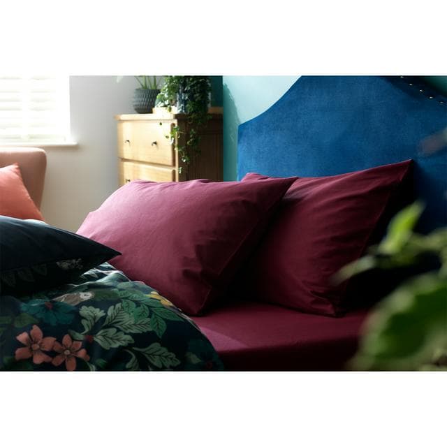 Habitat Cotton Rich Berry Pillow Case - gallery image 3