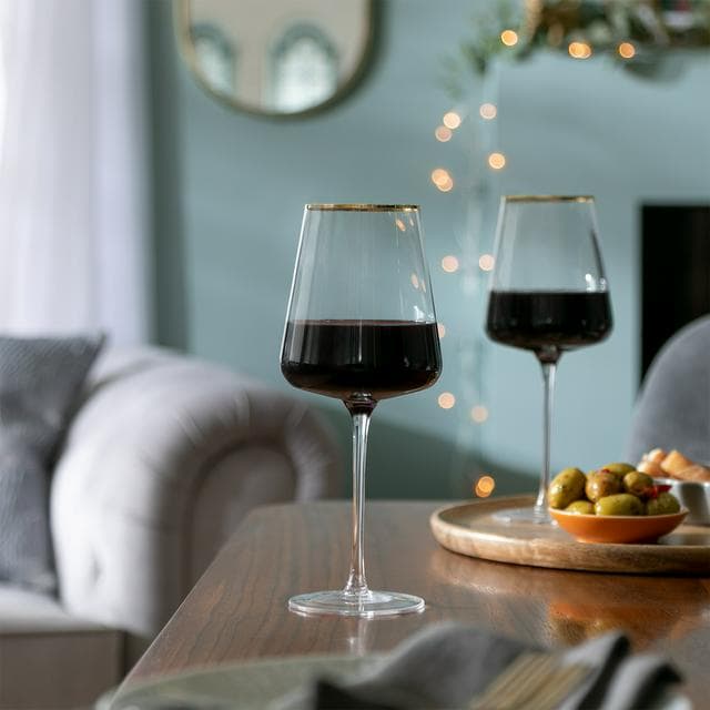 Habitat Gold Rim Wine Glass - gallery image 5