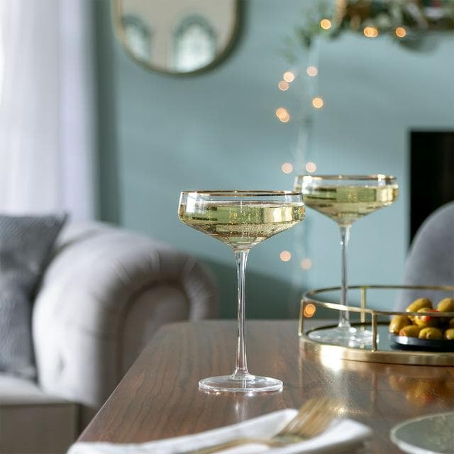 Habitat Gold Rim Champagne Coupe - gallery image 5