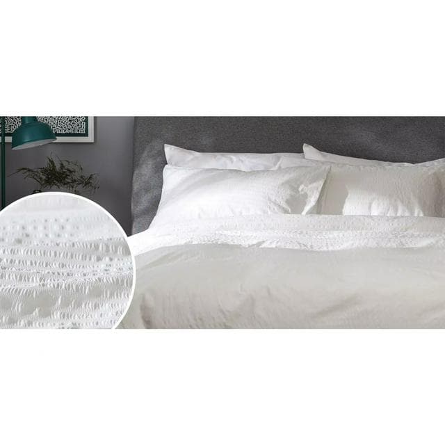 Habitat White Seersucker Duvet Set - gallery image 5