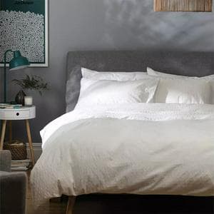 Habitat White Seersucker Duvet Set - Single