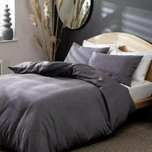 Habitat Charcoal Waffle Duvet Set