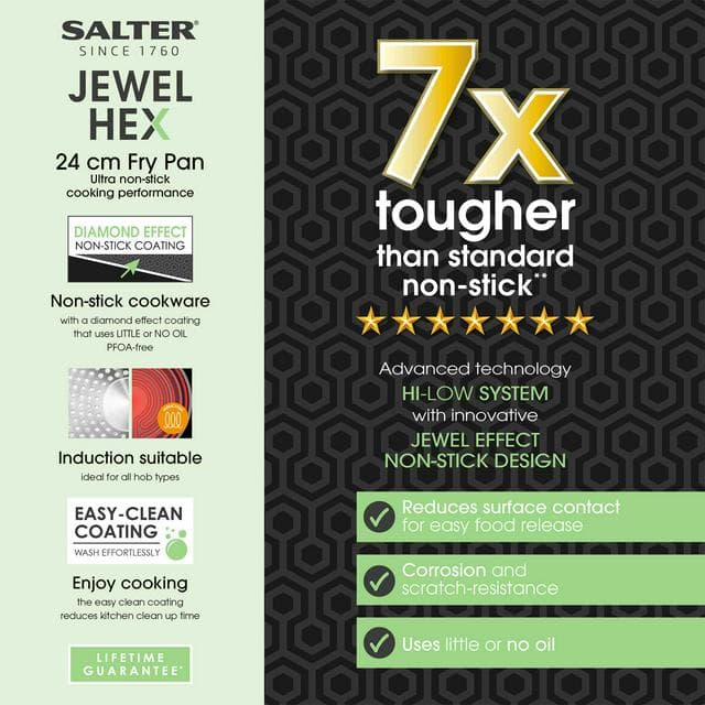 Salter Jewel Hex 24cm Frying Pan - gallery image 4
