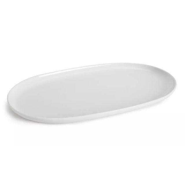 Habitat Riko Oval Porcelain Serving Platter - White - gallery image 4
