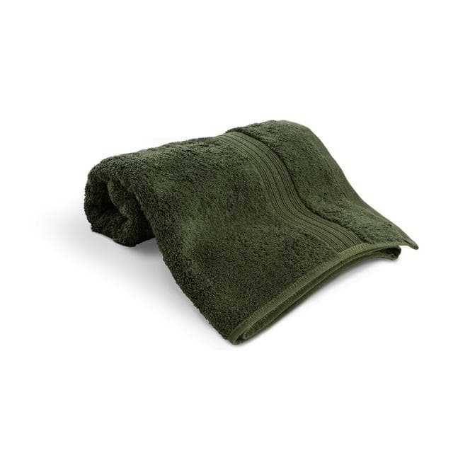Habitat Egyptian Hand Towel - Forest Green - gallery image 1