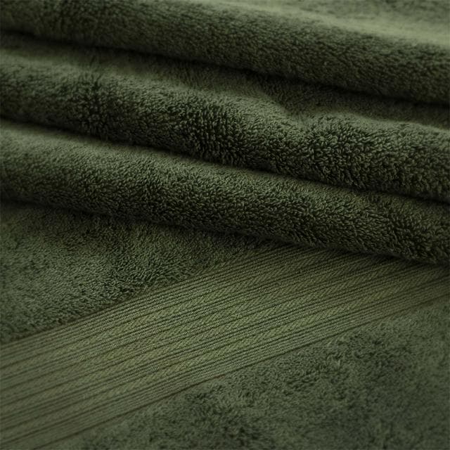 Habitat Egyptian Hand Towel - Forest Green - gallery image 2
