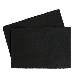 Habitat Ribbed Placemat Charcoal 2pk