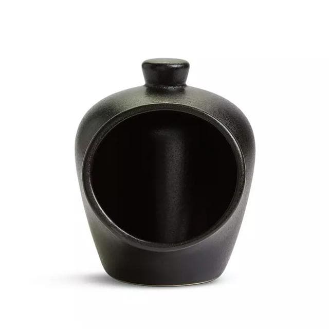 Habitat Industrial Stoneware Salt Container - Black - gallery image 1