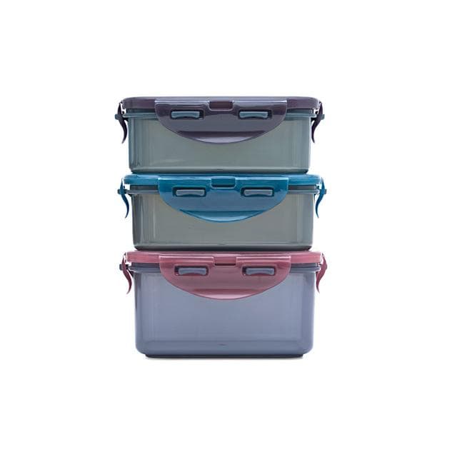 Lock & Lock Eco Rectangular Set 2x350ml & 470ml 3pc - gallery image 2