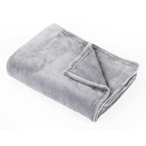 Sainsbury's Home Super Soft Fleece Throw - Flint Grey - 125x150cm