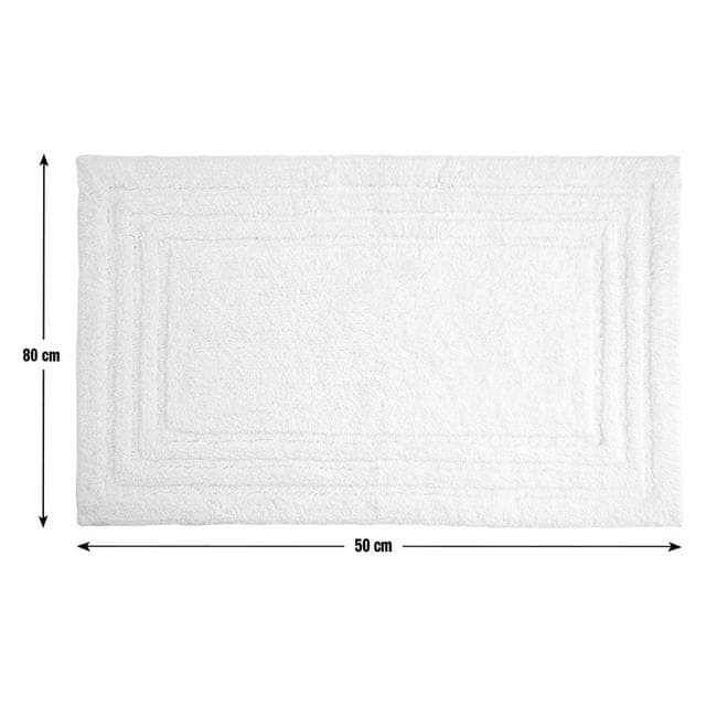 Habitat Cotton Deep Pile Tufted Bath Mat - White - gallery image 3