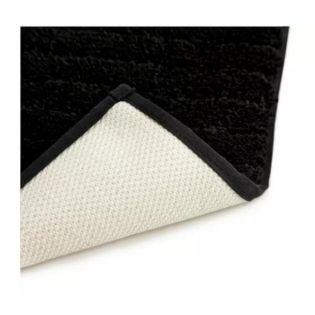 Habitat Ribbed Tufted Bath Mat - Black - gallery image 3