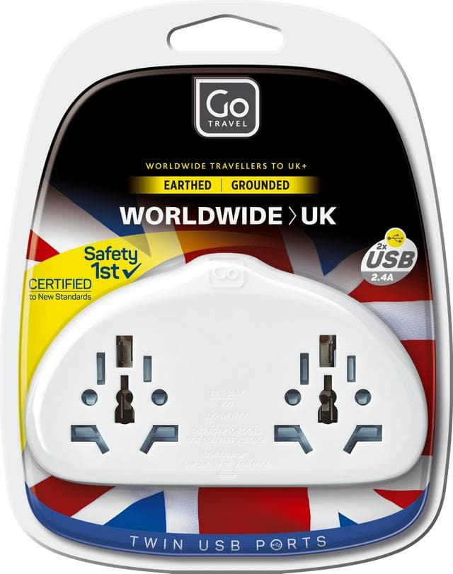 Go Travel World-UK Adaptor Duo USB - gallery image 1
