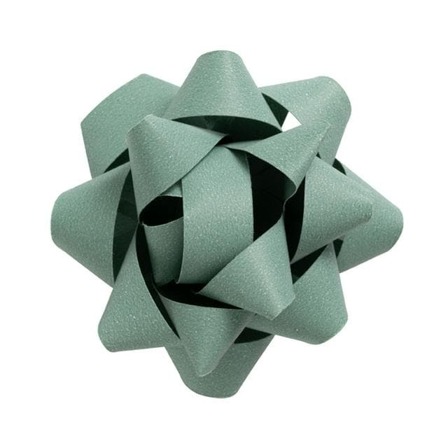 Sainsbury's Green Large Recyclable Paper Present Gift Wrap Bow - gallery image 1