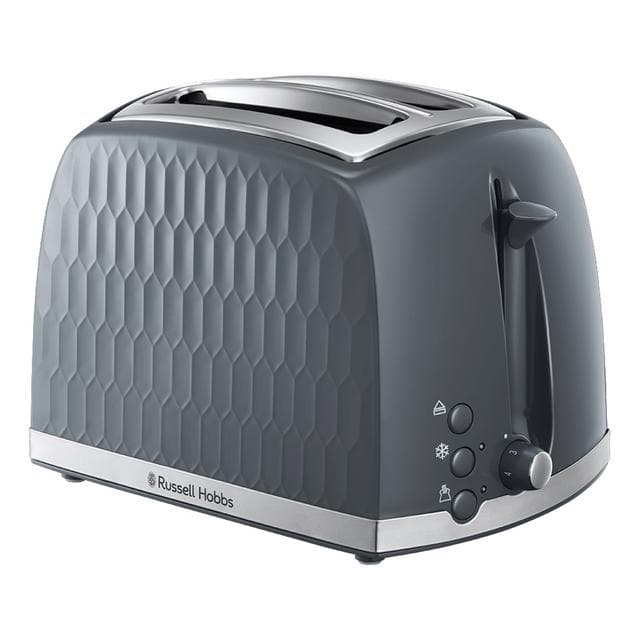 Russell Hobbs Honeycomb 2 Slice Grey Plastic Toaster 26063 - gallery image 2