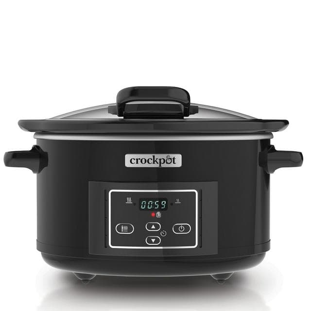 Crockpot 4.7L Hinged Lid Digital Slow Cooker - Black - gallery image 1