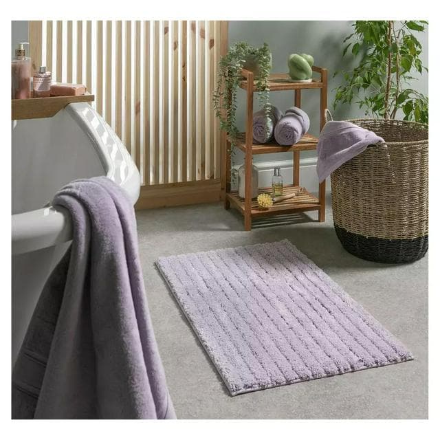 Habitat Supersoft Quick Dry Bath Mat - Lilac - gallery image 1