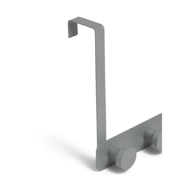 Habitat Over Door 5 Round Hooks Grey - gallery image 3