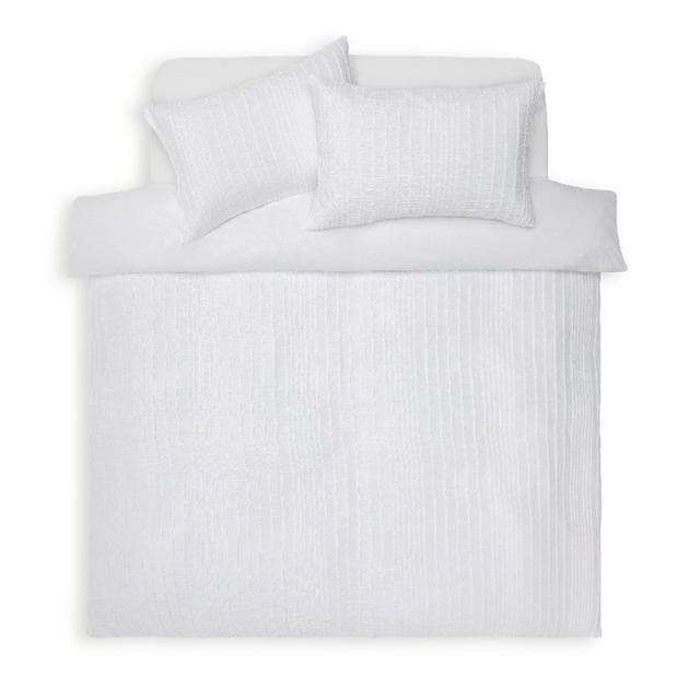 Sainsbury's Home Crinkle Bedding Set - White - gallery image 3