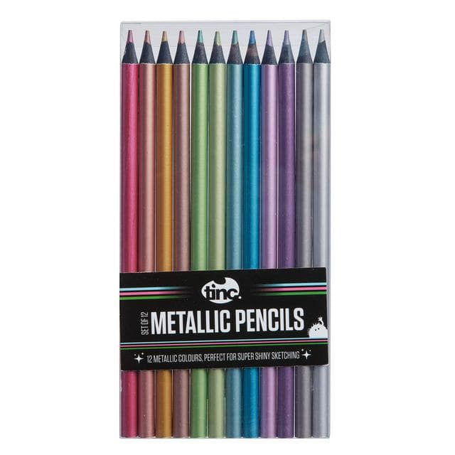Tinc Metallic Pencils Set Of 12 - gallery image 1