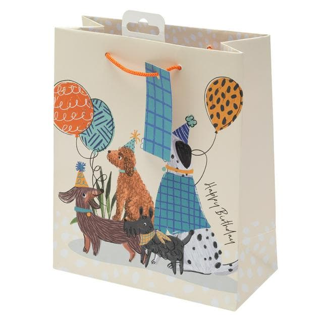 Sainsbury's Dogs Happy Birthday Medium Present Gift Bag Birthday Celebration - gallery image 1