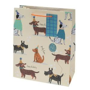 Sainsbury's Dogs Happy Birthday Large Present Gift Bag Birthday Celebration