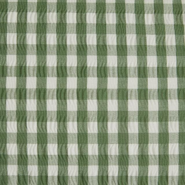 Habitat Seersucker Gingham Woven Bedding Set - Green - gallery image 4