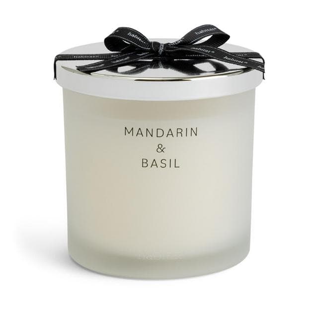 Habitat Large Candle with Lid - Mandarin & Basil - gallery image 1