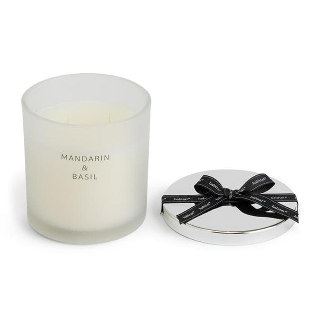 Habitat Large Candle with Lid - Mandarin & Basil - gallery image 3