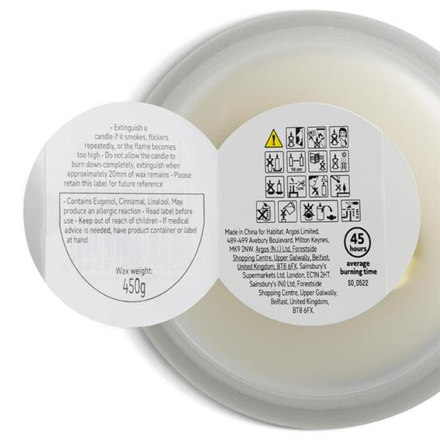 Habitat Large Candle with Lid - Mandarin & Basil - gallery image 4