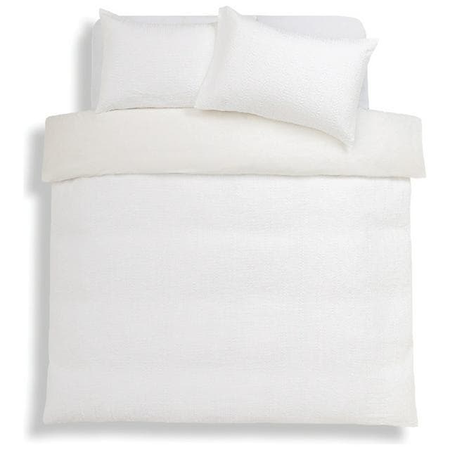 Habitat Patterned Waffle Bedding Set - White - gallery image 2