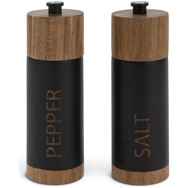 Habitat Acacia Wood Salt and Pepper Mill - Black - gallery image 1