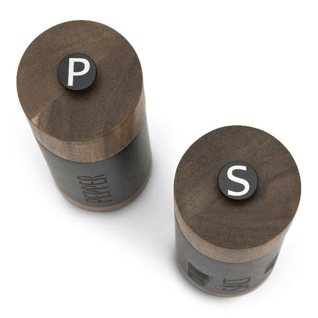 Habitat Acacia Wood Salt and Pepper Mill - Black - gallery image 3
