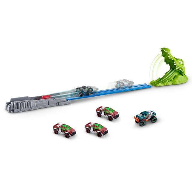 Zuru Metal Machines Crocodile Mini Racing Car Toy Track Set - gallery image 1