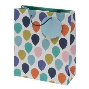 Sainsbury's Multi Balloons Medium Present Gift Bag Birthday Celebration