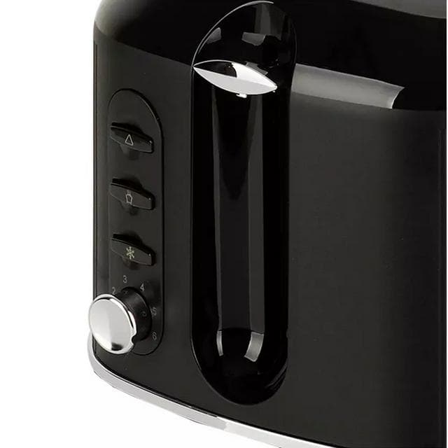 Cookworks Texture Tilly 2 Slice Toaster - Black - gallery image 3
