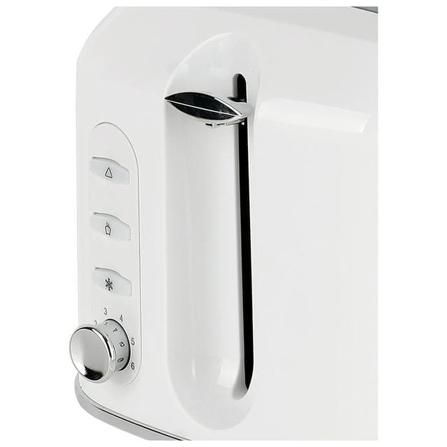 Cookworks Texture Tilly 2 Slice Toaster - White - gallery image 2