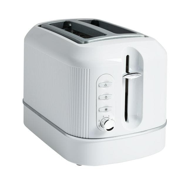 Cookworks Texture Tilly 2 Slice Toaster - White - gallery image 5