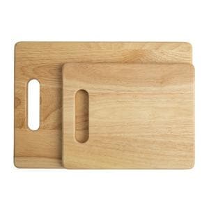 Habitat Rubber Wood Chopping Boards - Pack of 2