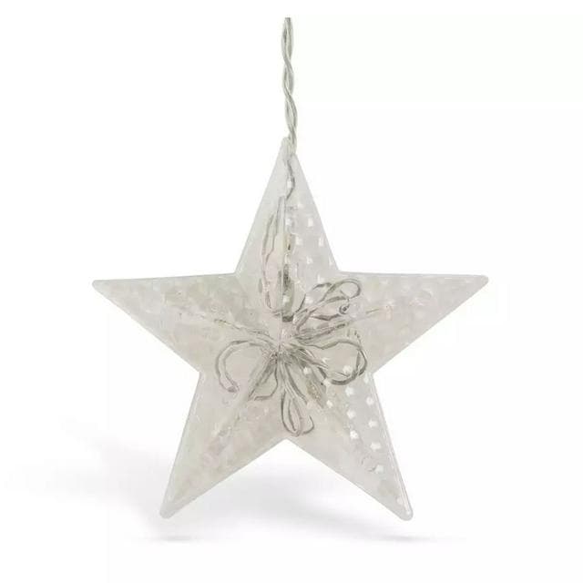 Sainsbury's Home Warm White Star Shaped Christmas Curtain Lights - gallery image 2