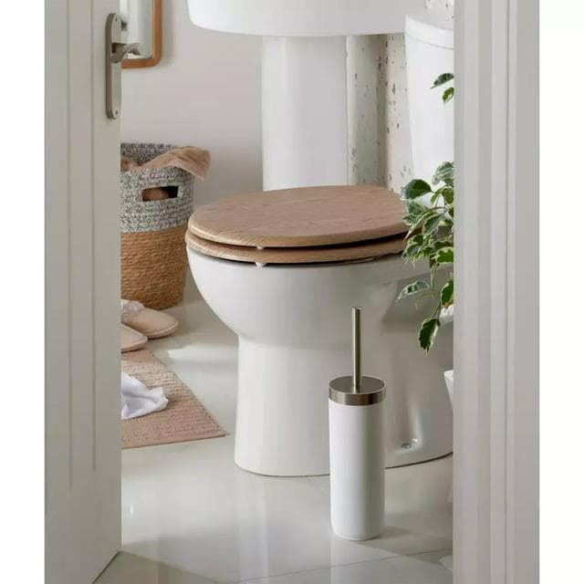 Habitat Toilet Brush - White & Silver - gallery image 2