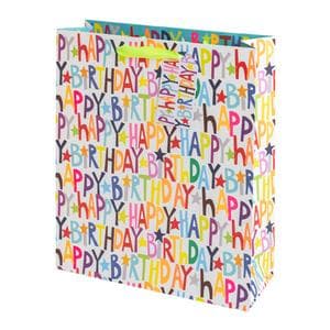 Sainsbury's Paper Salad Multi Happy Birthday Extra Large Present Gift Bag Birthday Celebration