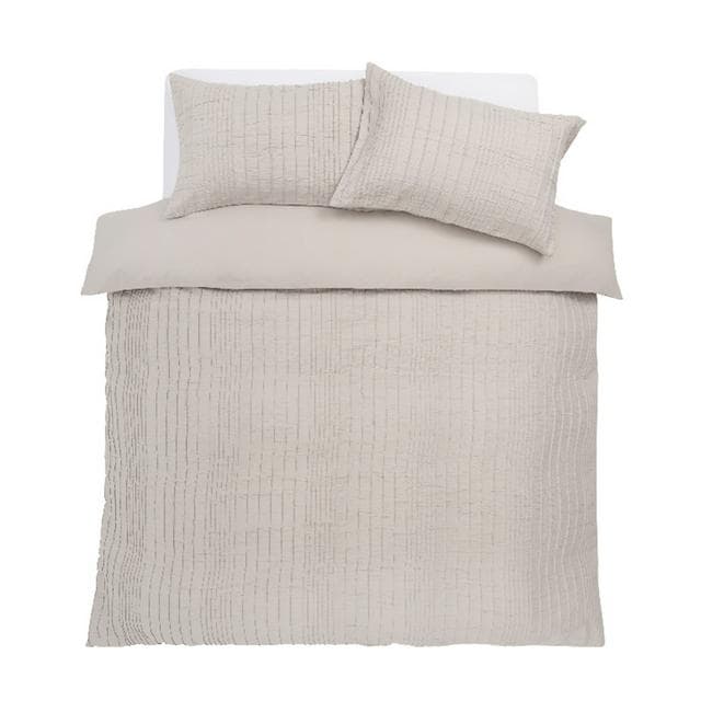 Sainsbury's Home Crinkle Taupe Bedding Set - gallery image 2